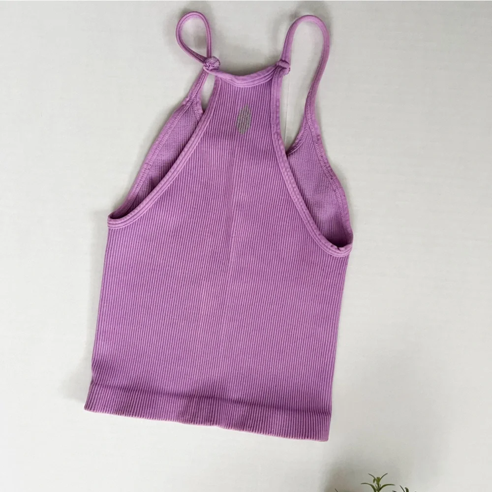 Free People Movement Ribbed Racerback Tank in Purple - Picture 3 of 5